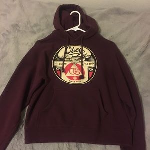 Maroon Obey Hoodie
